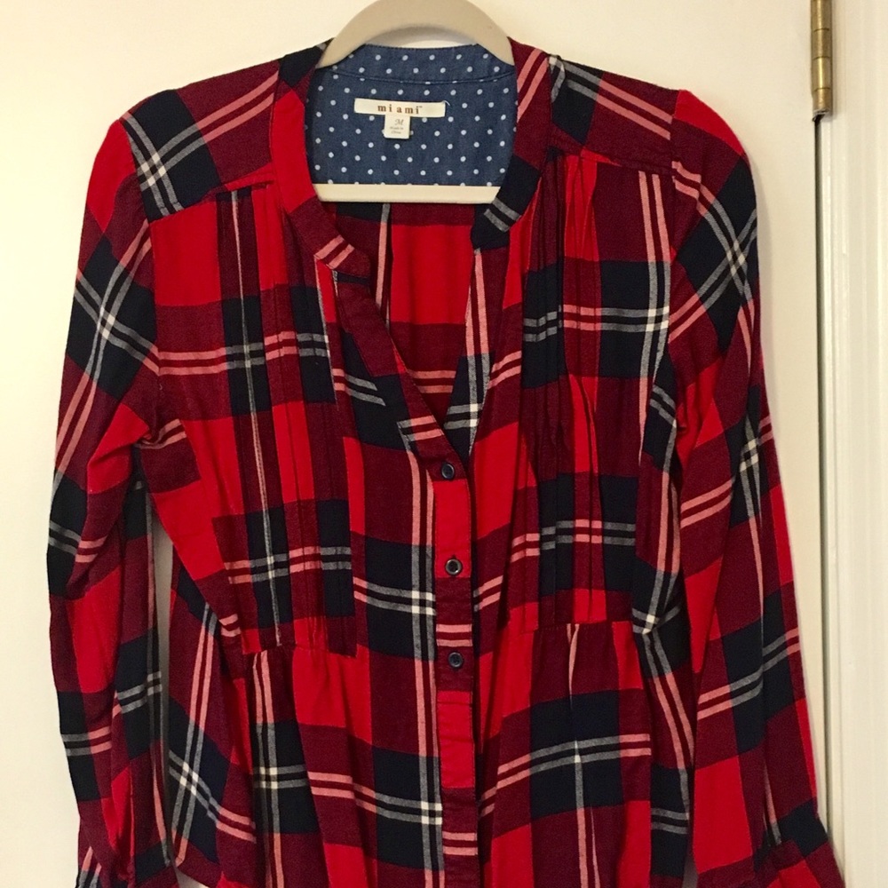 Plaid flannel button down